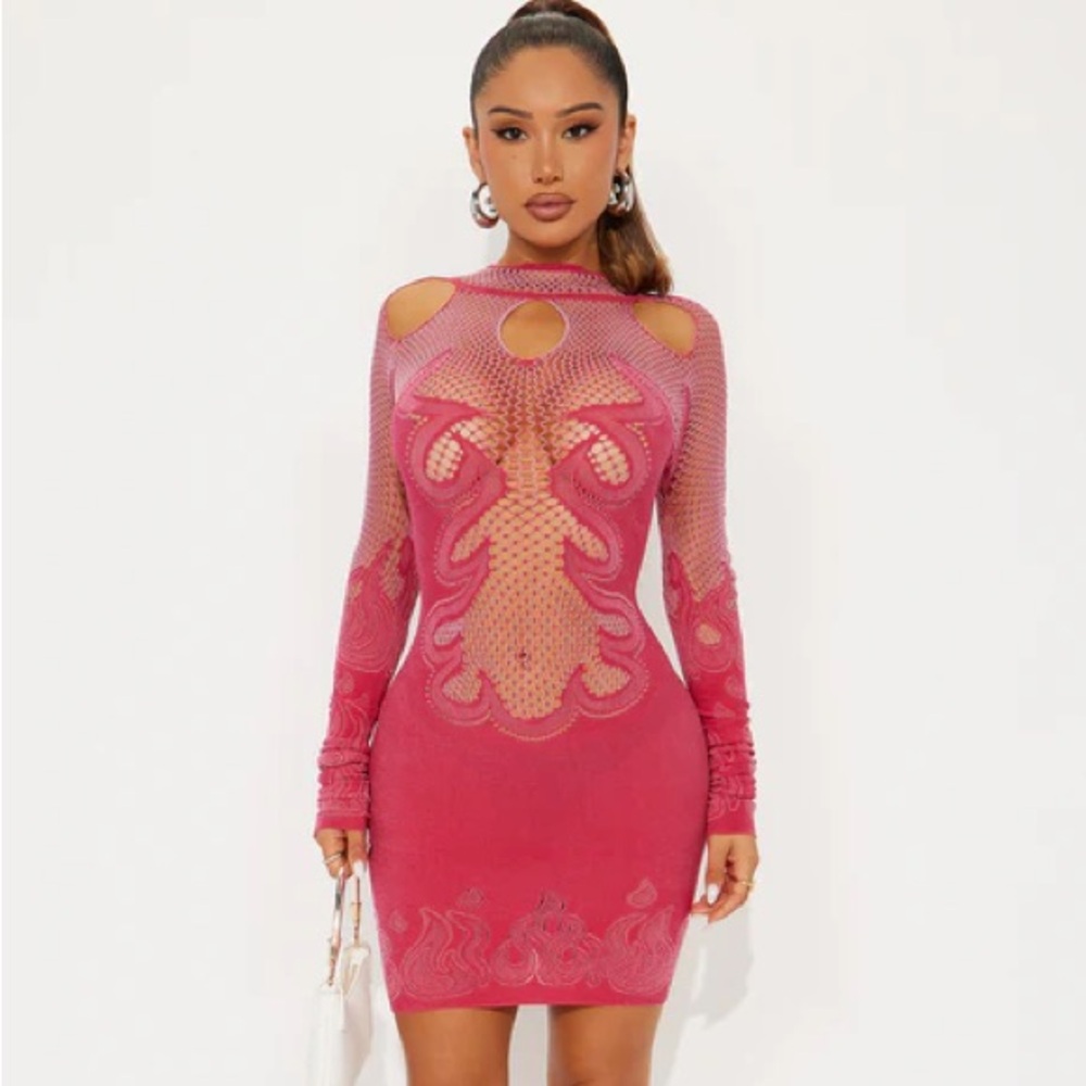 Blazing Vixen Fishnet Micro Mesh Mini Dress NEW 🏷️